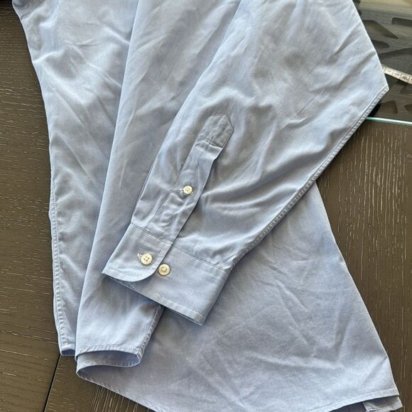 Ralph Lauren Classic Fit Men’s Size Large 16 34/35 Blue Casual Button Down Shirt - Picture 11 of 12